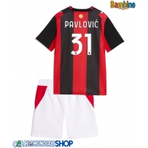 Maglie da calcio AC Milan Strahinja Pavlovic #31 Prima Maglia Bambino 2026-27 Manica Corta + Pantaloni corti)